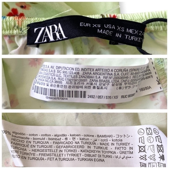 ZARA Dress, Floral Print Halter Midi Dress  Size XS,  NWT - Picture 13 of 14